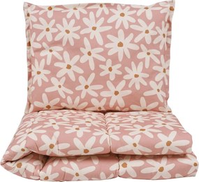 Bawełniana, kwiecista pościel dziecięca z wypełnieniem Blush Daisies