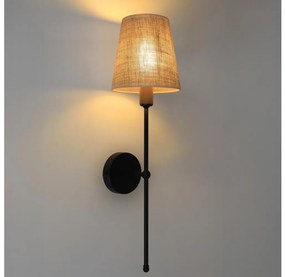 Kinkiet MADELA 1xE14/40W/230V juta/czarny