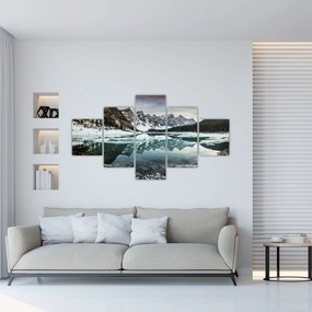 Obraz - jezioro zimą (125x70 cm)