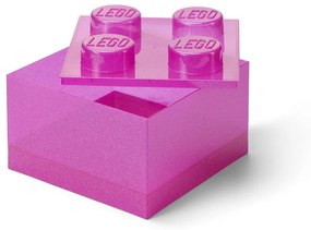 Różowy plastikowy pojemnik dziecięcy 25x25x18 cm – LEGO®