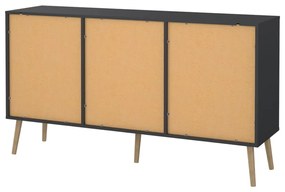 Antracytowa niska komoda 149x82 cm Bodo – Tvilum