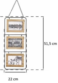 Ramka na 6 zdjęć, wisząca, dwustronna