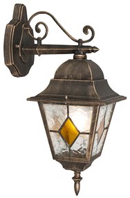 Zewnetrzna Antyczna zewnętrzna lampa ścienna brązowa - Antigua Down Rustykalny / Vintage Oswietlenie zewnetrzne