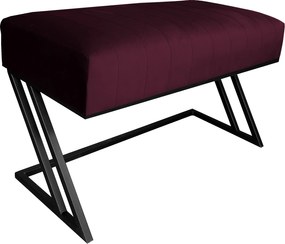 Ławka ZETA tkanina Welur loft ławka metal : Kolor Stelaża - Czarny , Kolor tkaniny - VELVET - MG02, Typ tkaniny - Velvet