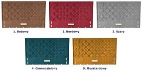 Beżowe welurowe wezgłowie do łóżka B7-D54