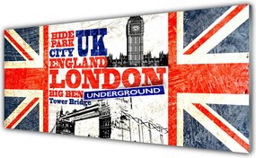 Dekor Szklany do Kuchni Brytyjska Flaga i Londyn