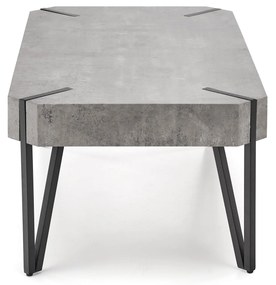 Ława prostokątna MDF beton/czarny 110/60/42 cm EMILY