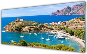 Szkło do Kuchni na Ścianę Rajska Zatoka U Podnóża Gór