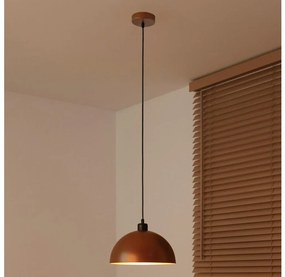 Duolla - Lampa wisząca na lince IRONLINE 1xE27/15W/230V Ø 27 cm miedziany/czarny