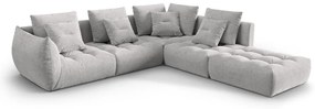 Jasnoszary narożnik (prawostronny/w kształcie litery L) Bloom – Micadoni Home