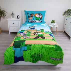 Bawełniana pościel dziecięca jednoosobowa 140x200 cm Minecraft "We got this" – Jerry Fabrics