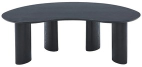 Stolik kawowy z okleiną jesionową - Czarny - CALYNOR