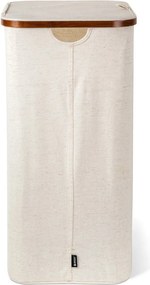 Kremowy tekstylny kosz na pranie Bamboo/Linen – Bigso