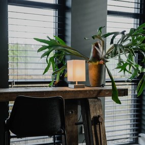 Nowoczesna lampa stołowa biała ze stali - Milo