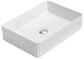 Mexen Grovo umywalka nablatowa ryflowana 51 x 37 cm, biała - 22305100