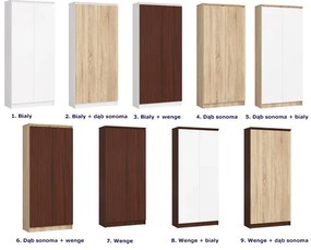 Biały regał do salonu lub biura D0-G57