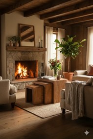 Zestaw trzech stolików drewnianych L5-L01