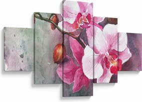 Obraz - Orchidee, akwarela (125x70 cm)
