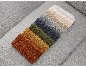 Jasnoszary podnóżek z materiału bouclé Hippolyte – Bobochic Paris