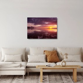 Obraz na szkle - Plaża o zachodzie słońca (70x50 cm)