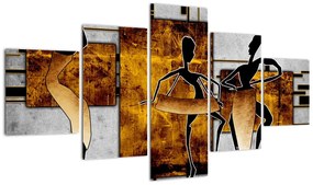 Obraz - Motywy kultury afrykańskiej (125x70 cm)
