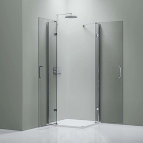 Kabina prysznicowa narożna NT407 drzwi podwójne uchylne