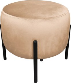 Pufa OLA loft ławka podnóżek metal : Kolor Stelaża - Czarny , Kolor tkaniny - VELVET - MG06, Typ tkaniny - Velvet