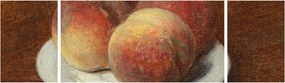 Obraz - Henri Fantin-Latour, Three Peaches on a Plate, reprodukcje (170x50 cm)