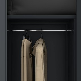 Szafa gospodarcza metalowa DAWID, 900 x 1850 x 450 mm, antracytowa