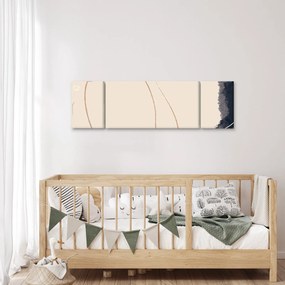 Obraz - Beżowa abstrakcja (170x50 cm)