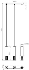 Lampa wisząca LAMI 3L biała SOLLUX  LIGHTING