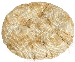 Bellatex Poduszka Adéla pikowana okrągła Skórawężowa brązowa 40 x 40 cm