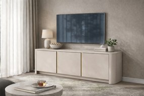 Szafka RTV Sorrenti 168 cm - kaszmir / złoty