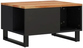 Industrialny stolik kawowy z blatem z drewna akacjowego G3-E58