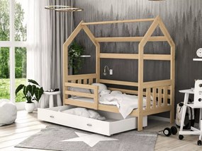 Łóżko dziecięce domek Lante z szufladą 80x160 80x190 stelaż Flex MDF łóżko dla dziecka