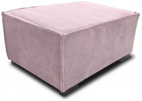 Trzyosobowa sofa z taboretem SMART SET, jasnoróżowa