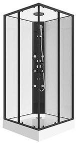 Kabina prysznicowa narożna z hydromasażem - szer. 80 x gł. 80 x wys. 225 cm - KIVORA