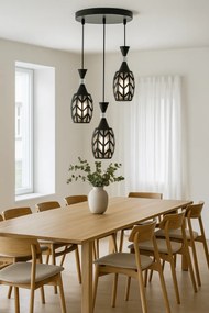 Lampa sufitowa metalowa loft klosz wisząca AT12-3SZ-Black