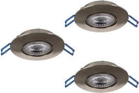 Eglo 300193 - Zestaw 3 opraw wpuszczanych LED GEDREZ LED/4,9W/230V śr. 9 cm chrom