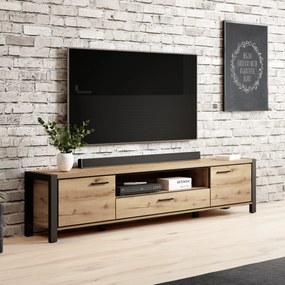 Szafka RTV stojąca ATTIVO 210 cm do Salonu pod Telewizor 1 Szuflada - Dąb