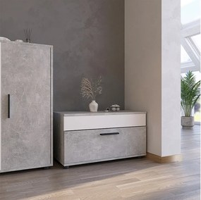 Szafka do salonu beton/biały 70.8x35.3x38.9 berno