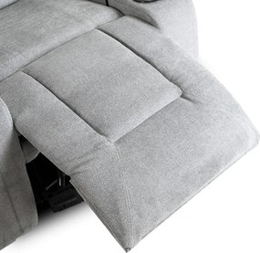 Fotel Masujący BOX 2 Rozkładany z Podnóżkiem Szary Nowoczesny