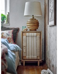 Lampa stołowa w ciemnym naturalnym kolorze z tekstylnym kloszem (wysokość 54 cm) Svale – Bloomingville