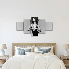 Obraz kobiety w czarnej sukience (125x70 cm)