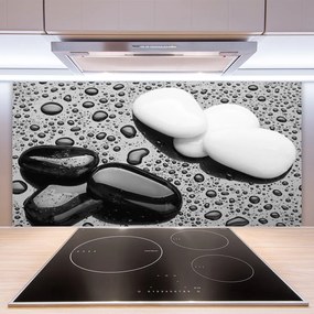 Panel Kuchenny Deszcz Na Gładkich Kamieniach