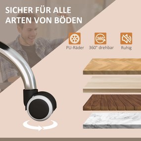 Vinsetto Fotel z masażerem Krzesło biurowe krzesło obrotowe z regulacją wysokości Ciemnoszary | Aosom PL