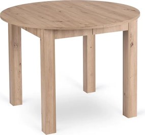 Stół Okrągły Rozkładany JAMES 103-223 cm Dąb Artisan Skandynawski