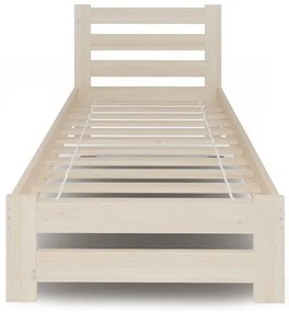 Drewniane jednoosobowe łóżko skandynawskie 80x200 - Lids 3X