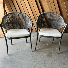 Zestaw 2 Krzeseł BREVE z plecionej liny OUTLET