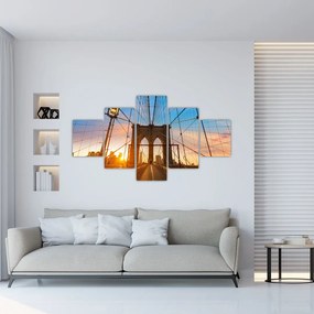 Obraz - Brooklyn Bridge, Manhattan, New York (125x70 cm)